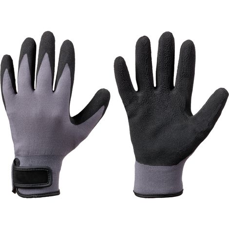 FASTGRIP STRONGHAND Handschuhe, Nylon / Latex, Grau / Schwarz, CAT 2, Gr.09