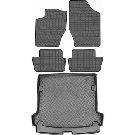 Juego de alfombrillas de goma para Peugeot 307 Estate (2001-2007) + alfombrilla para el maletero. (1/5)