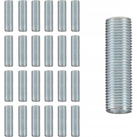 NIPPLO PER TUBO FILETTATO M10 X 50 MM SET DA 25 - PER LAMPADE E ILLUMINAZIONE