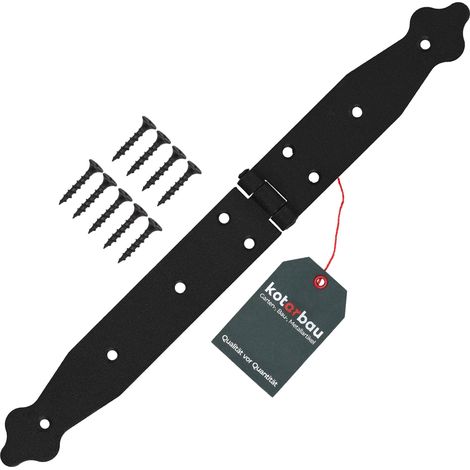 KOTARBAU® Nastro per porta, 150 x 200 x 35 mm, in acciaio verniciato a polvere, colore nero, cerniera per finestra, porta da giardino, cerniera (1/5)