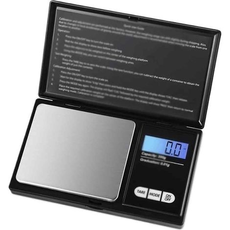 Báscula De Cocina - Capacidad 500 G - Precisión 0,01 G - Pantalla Digital LED - Para Alimentos Té Café Hierbas - Unidad (1/5)