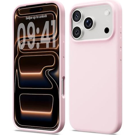 Coque en silicone liquide pour iPhone 16 Pro, coque souple antichoc, protection intégrale, vert olive. (1/5)
