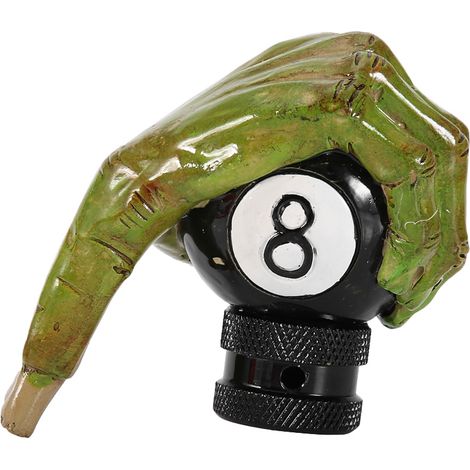Universeller Schaltknauf in Totenkopf- und Handform, Billard-Design (8-Ball), Schaltknauf für Pkw (manuell), schwarz, Kfz-Ersatzteil (1/5)
