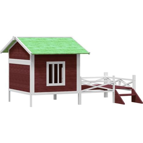 Chenil moka 159 x 120 x 88,5 cm bois de pin solide marron (1/5)