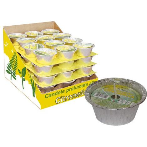Ceri citronella Big Bon Alu in vaschetta alluminio Conf. 55 Pz