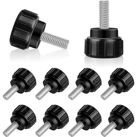 10 vis à oreilles moletées M4 x 10 mm, filetage en acier au carbone, pour la mécanique. (1/5)