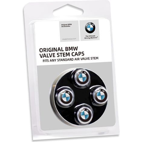 Lot de 4 capuchons de soupapes BMW - avec logo BMW - pour berlines BMW (1/5)