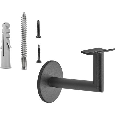 SOTECH Handlaufhalter CLASSIC Höhe 67,8 mm Ausladung 67,5 mm für Handläufe mit Ø 45 mm, Schwarz, 5 Stück