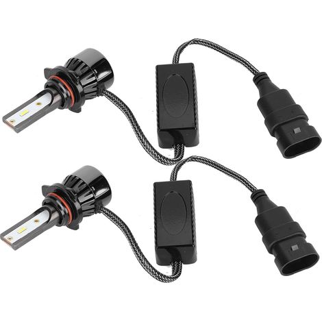 Ampoules de phares LED de voiture à lumière blanche 9012 60W, 2 pièces, 6000K L8 (1/5)