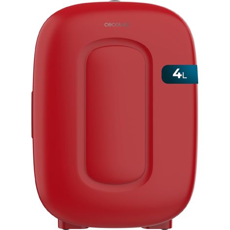 Cecotec Mini Frigorífico Bolero MiniCooling 4L Capri Red. Funciona a 12V y 220V, Especial para Coche y Caravanas