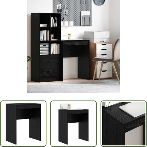 vidaXL Bureau moderne - Bureau Chêne noir 60 x 40 x 76 cm (1/5)