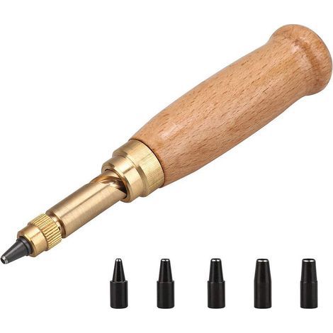 Schraublocher für Leder – 6-Punkt – 1,5 bis 4 mm – austauschbar für Nähen, Leder, Papier (1/5)
