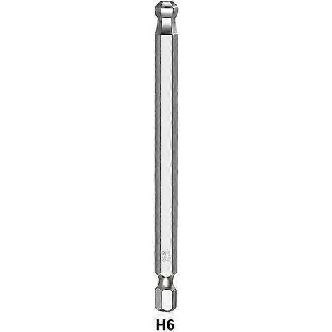 embout de tournevis hexagonal à bille en acier allié 1/4 pouce (H1.5/H2.0/H2.5/H3/H4/H5/H6/H8/H10, 100 mm)