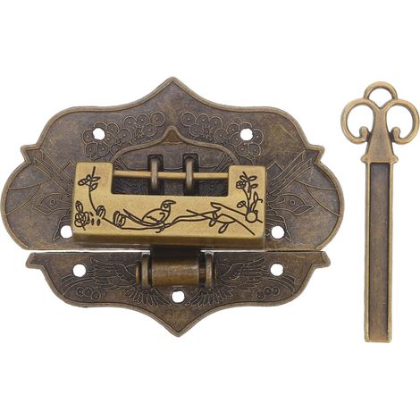de meuble Tofficu Vintage en métal avec pêne et clé loquet