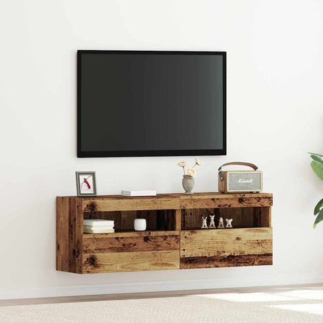 TV-Wandschrank 2 pcs Altholz 60 x 30 x 40 cm Holzwerkstoff
