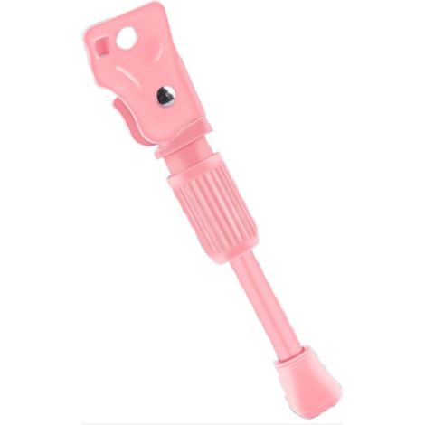 Béquille pour vélo enfant - Rose - Fonte et caoutchouc - Longueur : env. 17,5 cm - Béquille simple - 30 cm - Installation facile - Accessoires vélo (1/5)