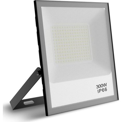 Projecteur Spot LED Exterieur 300W, IP66 Imperméable, 30000LM 6500K Blanc Froid Eclairage de Sécurité, Luminaire Exterieur Pour Patio, Terrasse, Jardin, Garage, Usine (1/5)