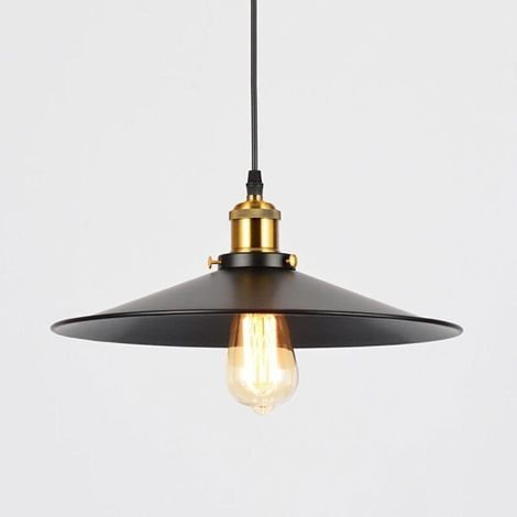 Industrial chandelier in metal and wrought iron, E27 lampshade, one adjustable head, retro lighting, ideal for restaurants, bars, hallways and corridors. Pendant light, ceiling light, one color - 36 c (1/5)