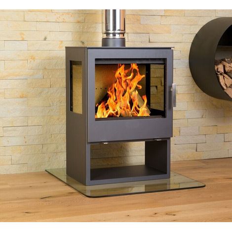 Stufa a legna Victoria Modena da 8,6 kW colore nero (1/5)