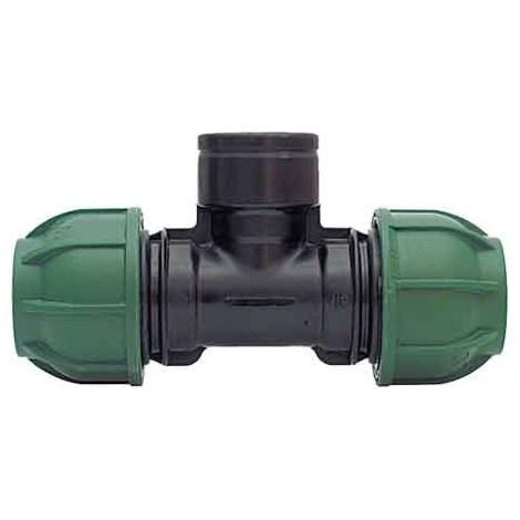 TEE A 90 ° A STRINGERE CON DERIVAZIONE FIL. FEMMINA EE mm 40x11/4x40 - 10 PN - IRRITEC