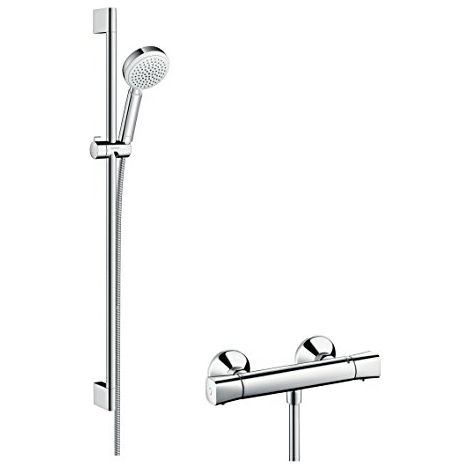 Hansgrohe 27031400 Crometta 100 Vario Combi, Bianco/Argento, 0,90m Set (1/4)