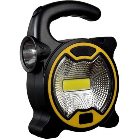 Faro portatile, luce da lavoro a LED COB ultra luminosa, leggera e senza fili per campeggio ed emergenze, gialla (1/5)