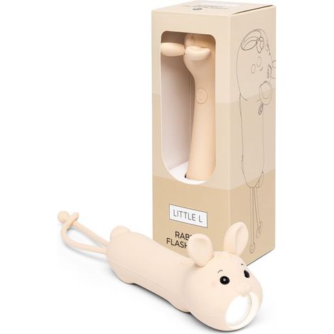 Filiyano – Lampe torche pour enfants – Little L Lampe torche pour enfants en silicone avec motif animal, beige - Taille unique beige (1/5)