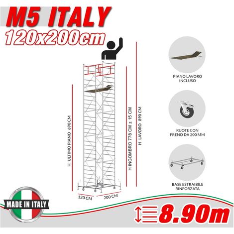 Trabattello M5 ITALY Altezza lavoro 8,90 metri
