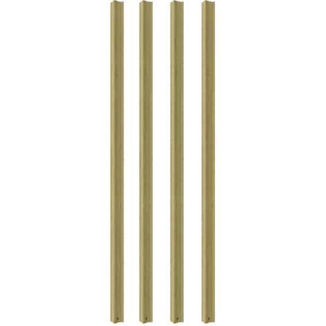 Nordlinger – Moulure droite classique 42mm x 100cm – Lot de 4 baguettes en bois pour soubassement – Coupe droite pour murs et portes