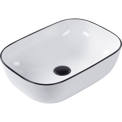 Countertop Basin XERT 460 x 330 mm Ceramic White