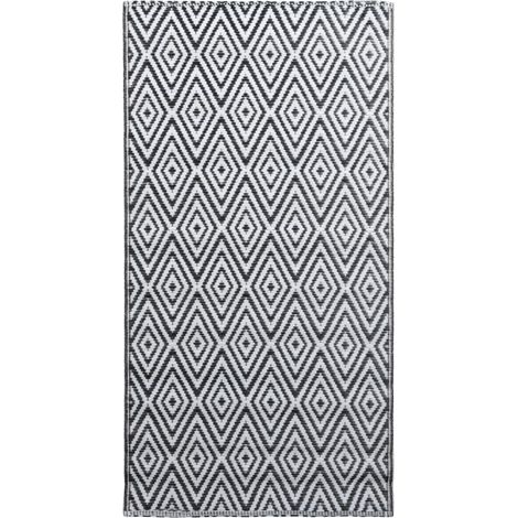 Maison Exclusive - Outdoor-Teppich ARAKIL Weiß und Schwarz 120x18
