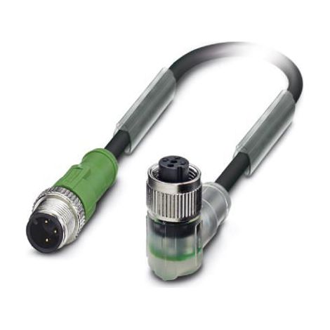 Câble d'actionneur Phoenix Contact 1 conducteurs , M12 Mâle vers M12 Femelle, 300mm ( Prix pour 1 )