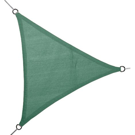 Dreieckiges Segelsegel mit 3,6 Metern pro Seite mit Seil aus Polyethylen mit Edelstahlringen in V-Farbe (1/3)