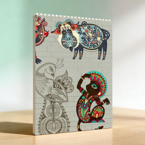 Cadre photo en blocs, cadeau pour couple (1/5)