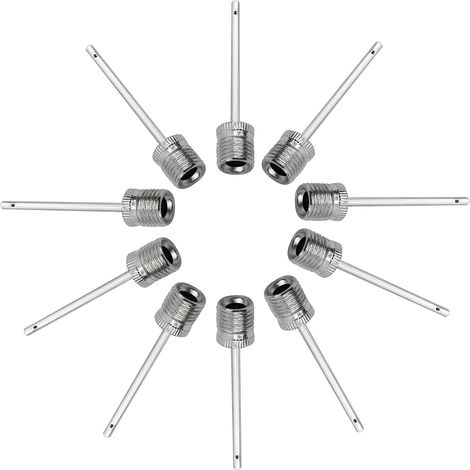 Aiguille De Gonflage - Acier Inoxydable - Pour Ballons Football Basketball Volleyball Rugby Handball Polo Aquatique - 15 Pièces (1/5)