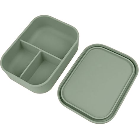 1 Boîte à bento,Silicone alimentaire,Compatible micro-ondes,Compartiments séparés,Style minimaliste,Bureau et étudiants (1/5)
