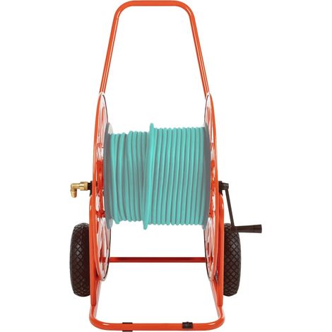 Chariot d'enrouleur pour tuyau de 140 m 3/4" acier
