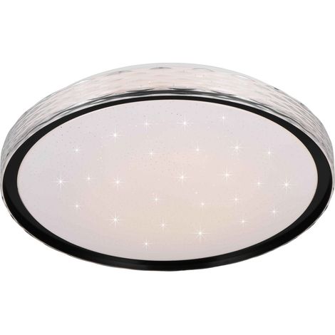 Plafoniera LED cielo stellato, metallo, nero, D 40 cm, Varda (1/5)