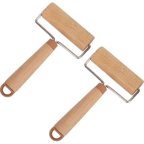 kleine Teigrollen aus Holz, 360° drehbar, ergonomischer Griff, leicht zu reinigen, ideal für Pizza, Kuchen und Brot. (1/5)