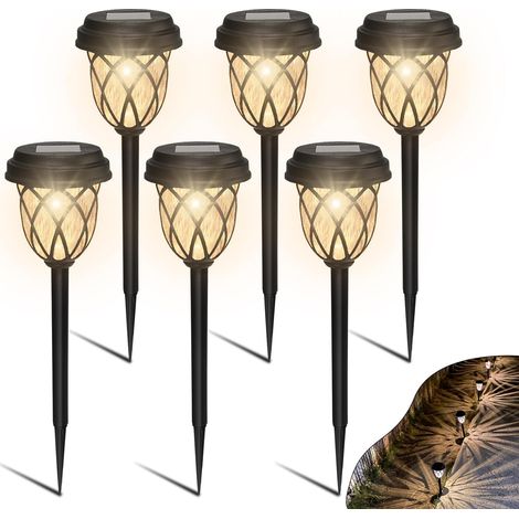 Lampe Solaire Exterieur 6 Pièces, Eclairage Exterieur Solaire Automatique, Lumiere Solaire Exterieur Jardin Étanches, pour Jardin, Pelouse, Chemins, Terrasse, Allée, Passerelle [Classe énergétique A] (1/5)