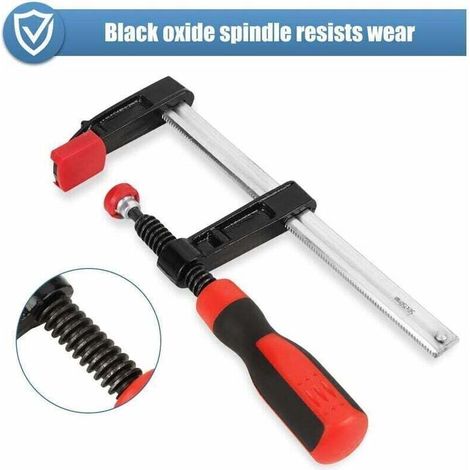 1pcs serre joint de barre de menuiserie 50 × 150 mm,pinces robustes en F,serre-joints d'établi de barre à dégagement rapide,woodworking clamp pour rail de guidage-une Fixation Précise (1/4)