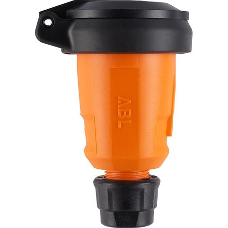 ABL Schutzkontakt-Kupplung Hightech 1580, 250V 16A IP54, Elamid, Orange (1/2)