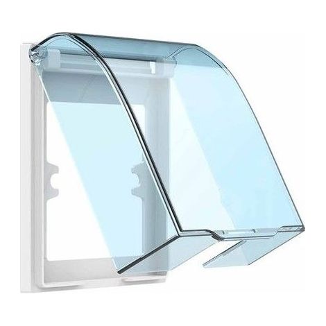Boîtier étanche pour prise de courant, boîtier étanche transparent, boîte transparente, adapté aux salles de bains pour (1/4)