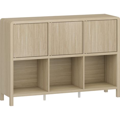 Cassettiera pratico mobile contenitore per ingresso soggiorno camera da letto 76,5 x 110 x 30 cm effetto rovere 030009300
