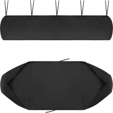 Housse auvent jardin 4m, 420D oxford anti-UV étanche, protection hiver (noir) (1/4)