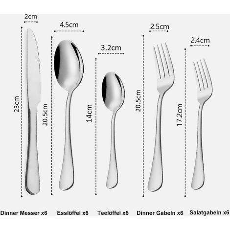 1 Set de couverts, acier inoxydable 18/0, 60 pièces, pour 12 personnes, usage quotidien et fêtes (1/5)
