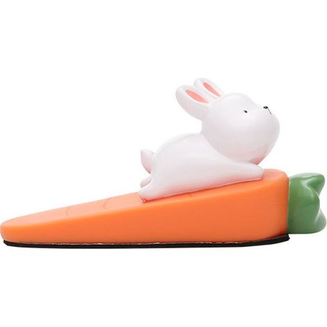 Arrêt-porte décoratif en forme de lapin mignon - Antidérapant et résistant au vent pour empêcher les chocs et maintenir la porte ouverte (1/5)