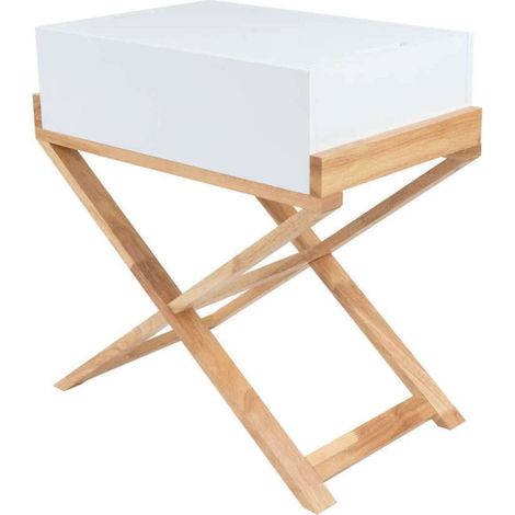 Table de chevet valerie 410 - Blanc, bois