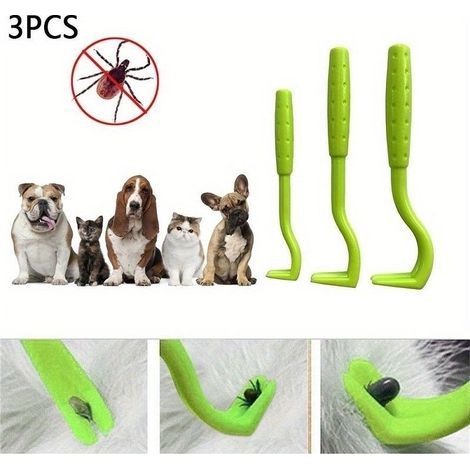 Outil pour retirer les tiques. les poux et les puces chez les animaux – pinces à épiler. crochets et autres outils. (1/4)