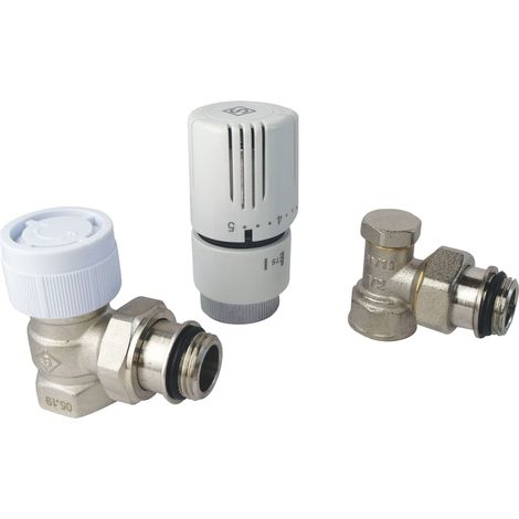 Somatherm KITH Kit termostatico semplice ad angolo 15-21 nichelato (1/4)